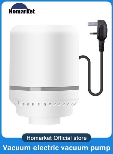 Electric Pump for Vacuum Storage Bags Travel Vacuum Pump for Compression Clothing Portable Vacpack Air Pump for Various Vacuum Seal Bags (UK Plug,Storage Bag Not Included)