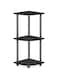 Furinno Turn-N-Tube 3-Tier Corner Display Rack Multipurpose Shelving Unit, Black/Grey (12077Bk/Gy)