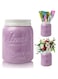 Comfify Wide Mouth Mason Jar Utensil Holder Decorative Kitchenware Organiser Crock, Chip Resistant Ceramic, Dishwasher Safe - Kitchen Caddy Purple, Large Size 18cm High