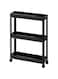 LUKADAH 4-Tier Minimalist Aluminum Wall Mount Shower Caddy Bathroom Shelf - Rustproof, Easy Install/Remove - 4 Shelves, Unisex, Black