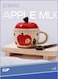 cup, ceramic mug, 580ml apple coffee mug, creative cartoon mug with lid and spoon, holiday gift, birthday present.