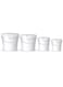 Artc White Plastic Bucket With Lid Yogurt Container multipurpose bucket 4pcs Set