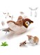 Interactive Flapping Wings Chirping Cat Toy - Motion Activated Realistic Sparrow with Catnip, USB Rechargeable for Indoor Cats - Gift for Christmas, Thanksgiving, New Year