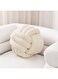 Sioloc Soft Knot Ball Pillows,Round Throw Pillow Cushion Home Decoration Plush Pillow,Throw Knotted Pillow Handmade Round Plush Pillow（10.6inches,Ivory）