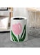HYTTER Home Trash Can, 12L Removable Bucket Garbage Bin with Handle, Dogproof, Leakproof Waste Bin, Tulip Printed Home Decor (Round)