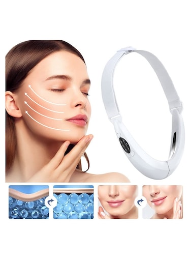 2 In1 Face Slimming Lifting Facial Beauty Massager Device V line Double Chin Remove Anti Wrinkle Vibration Massage Intelligent Voice for Lifting Firming Skin Care Facial Anti cellulite