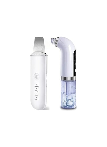 Ultrasonic Deep Facial Clean Machine Skin Scrubber Blackhead Removal Pimple Extractor and Super Micro Bubble Beauty Instrument, USB Rechargeable Water Microdermabrasion Device, Vacuum Suction Facial P