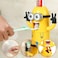Cartoon Little Yellow Man Toothbrush Holder Set with Automatic Toothpaste Dispenser  Fun &amp; Practical Bathroom Organizer for Kids Hands-Free Toothpaste Squeezer