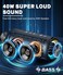 Ortizan Bluetooth Speakers, 40W Loud Stereo Portable Wireless Speaker, IPX7 Waterproof Shower Speakers with Bluetooth 5.3, Deep Bass, LED Light, Microphone, True Wireless Stereo for Home, Outdoor