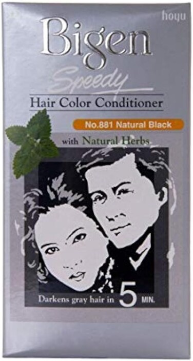 Bigen Speedy Hair Color Conditioner No. 881   Natural Black   Ammonia-Free Formula for Soft, Healthy Hair