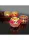 Glass Votive Candle Holder 4pcs Colorful Mosaic Tealight Candle Holders, Handmade Cracked Round Tea Candle Lamps, Small Vintage Candlestick Set for Table Centerpiece Wedding Birthday Party Decor Gift