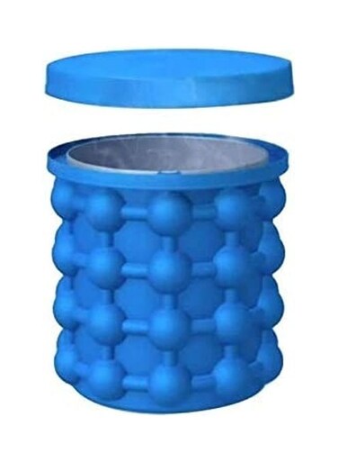 Silicone Ice Cube Maker With Lid Blue One Size