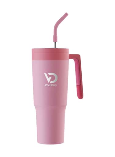 Stainless Steel Tumbler Vacuum 1200 ML Straw Lid Stainless Steel Insulated Travel Mug Cup Holder Friendly Keeps Cold Pink
