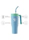 Quencher H2.0 FlowState Stainless Steel Tumbler Vacuum 1200ml Straw Lid Stainless Steel Insulated Travel Mug Cupholder Friendly Keeps Cold For 24 Hours SKY BLUE