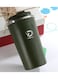 أكواب سفر - كوب سعة 16 أونصة - كوب قهوة مقاوم للانسكاب مع غطاء - كوب للمشروبات الساخنة - كوب حراري - أكواب قهوة للحفاظ على القهوة الساخنة/الثلجية (Hunter Green 500ML)