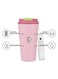 Travel cups-16oz Tumbler - Coffee Travel Mug Spill Proof with Lid-hot beverage-travel mug-thermal mug-powder coating tumbler Mate Pink