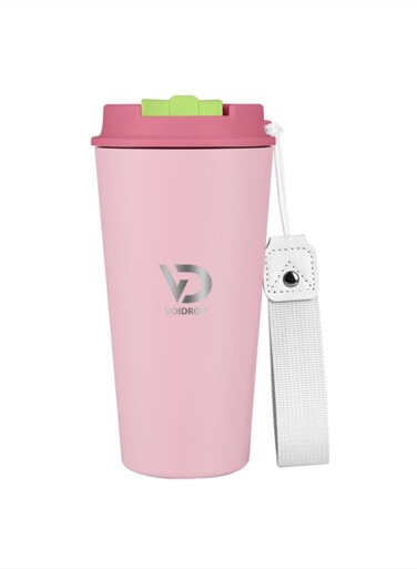 Travel cups-16oz Tumbler - Coffee Travel Mug Spill Proof with Lid-hot beverage-travel mug-thermal mug-powder coating tumbler Mate Pink