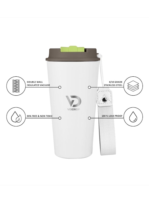 Travel cups-16oz Tumbler - Coffee Travel Mug Spill Proof with Lid-hot beverage-travel mug-thermal mug-powder coating tumbler, Matte White