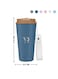Travel cups-16oz Tumbler - Coffee Travel Mug Spill Proof with Lid-hot beverage-travel mug-thermal mug-powder coating tumbler Mate Blue
