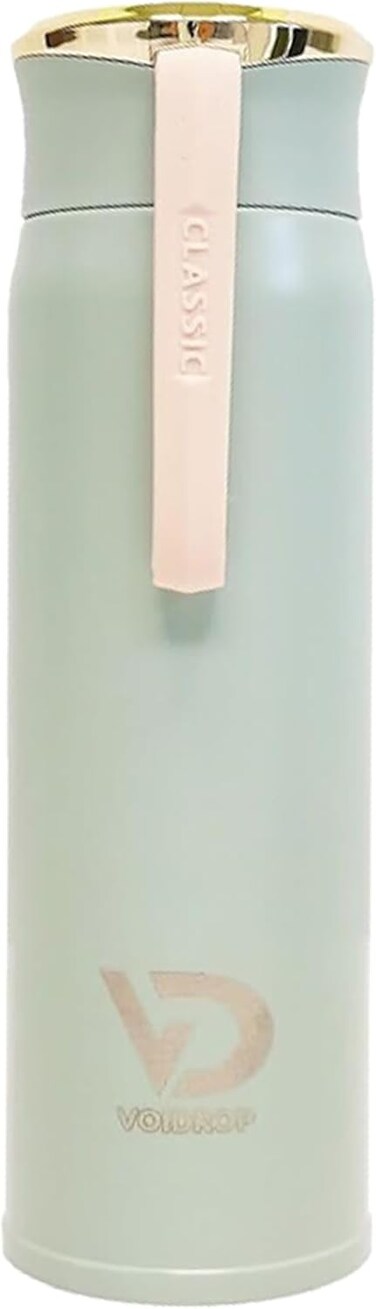 VOIDROP, Insulated Water Bottle 450ML, Stainless Steel 304 Water Bottle With Golden Lid