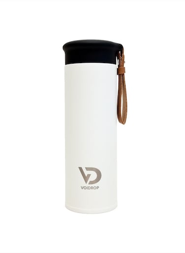 VOIDROP Insulated Water Bottle 450ml, Stainless Steel Water Bottle, Bottle With Filter, Snow White