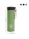 VOIDROP Insulated Water Bottle 450ml, Stainless Steel Water Bottle, Bottle With Filter, Moss Green