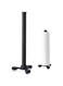 Paper Towel Holder Countertop, Standing Paper Towel Roll Holder for Kitchen Bathroom, Paper Towel Holder Stand with Weighted Base Suction Cups, Stainless Steel Paper Towel Holder (Black)