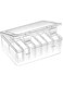 Aputue Small Bead Organizers, 14 Pcs Plastic Storage Organizers with Hinged Lid, Portable Clear Storage Case with Large Rectangle Organizing Box, Mini Storage Box for Jewelry, Small Items, Diamonds