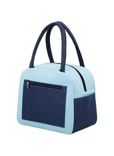 ELECDON Reusable Lunch Bags, Stylish Leakproof Insulated Lunch Tote - Reusable Bento Cooler Bag for Women/Men - for Office, Travel, Picnic, Meal Prep (Blue, 9x5.5x7.78 in)