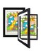 YelaJoy 2PCS Kids Art Frame Front,A4 Picture Frames,Artwork Frames Front Opening,Artwork Display Storage Frame for Drawing Crafting,Children Art Projects for Kids Drawing Crafting Schoolwork (Black)