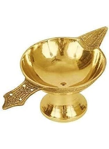 Albert sign Religious diya Stand for Home Temple Akhand Diya Lamp 2 in approx Pack of 2