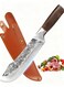 Kitchen Knife Chef Knife With Leather Sheath Viking Knife Forged Steel,Meat Knife Boning Knife for Meat Cutting, Professional Chef Deboning Knife, Butcher Trimming Fillet Knife for Meat Fish, Full Tang Wood Handle Knife&iuml;&frac14;&OElig;Chef Knife with Sheath Kitchen Knife Hand Forged Boning Knife Japanese Style Full Tang Butcher Meat Knives for Home Outdoor Camping Kitchen BBQ