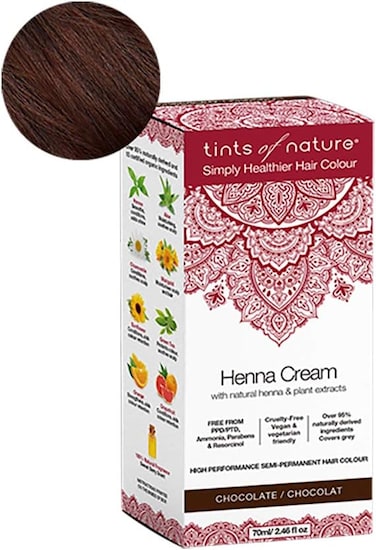 Tints of Nature Simply Healthier Hair Colour Henna Cream Chocolate, 70ml