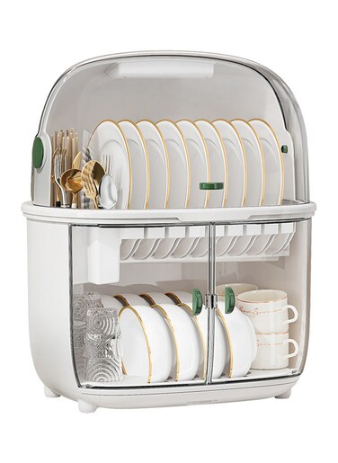 Home Kitchen Utensil Drain Storage Box with Drain Rack