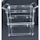 Tradeo Premium 3-Tier Clear Acrylic Rolling Utility Cart with Dual Handles and 360&deg; Swivel Wheels