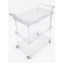 Tradeo Premium 3-Tier Clear Acrylic Rolling Utility Cart with Dual Handles and 360&deg; Swivel Wheels