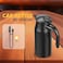 Portable Car Electric Kettle 12V/24V DC Travel Water Boiler with Temperature Display Black