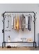 Cloth rack cloth stand Clothes Hanger Stand Clothes Dryer Rail with 8pcs Branch Hook Bottom Storage 110cm Length Large Space for Shoes Clothes Jacket Umbrella Hats Scarf Handbags