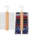 Uinicor Tie Hanger, Rust Resistant Wooden Necktie Organizer with 20 Swivel Hooks, 360 Degree Rotation, Space Saving, Ideal for Closet Storage