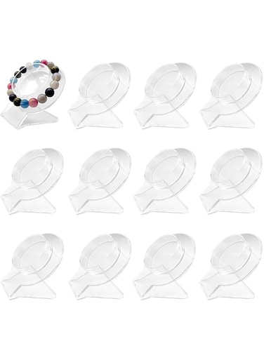 Tazweeq Bracelet Display Stand, Watch Display Stand, 20 Pcs Acrylic Jewelry Bracelet Holder for Display,Transparent Bracelet Counter Display Stand for Home or Store Use