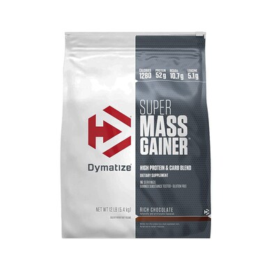 Dymatize Super Mass Gainer, Double Rich Chocolate, 12 LB
