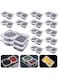 Tazweeq 15Pcs Double Compartment Condiment Containers with Lids, Disposable 2-Compartment Snack Container, Reusable Plastic Snack Container For Sauces, Sampling, Travel Snacks