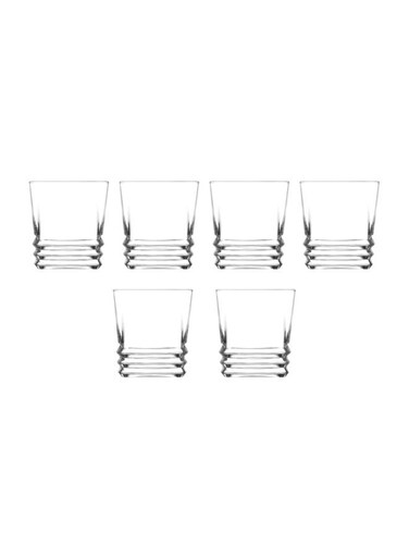 6-Piece Elegan Glass Set Clear