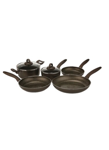 7 Piece Italian Terra Cookware Set, Induction Compatible, Maximum Nonstick Olive Oil Coating, Made in Italy