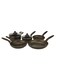 7 Piece Italian Terra Cookware Set, Induction Compatible, Maximum Nonstick Olive Oil Coating, Made in Italy