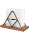 Wood Iron Paper Towel Holder Napkin Holder Paper Tissue Dispenser Home Kitchen Cafe Restaurant Triangle Vertical Decorative Stand