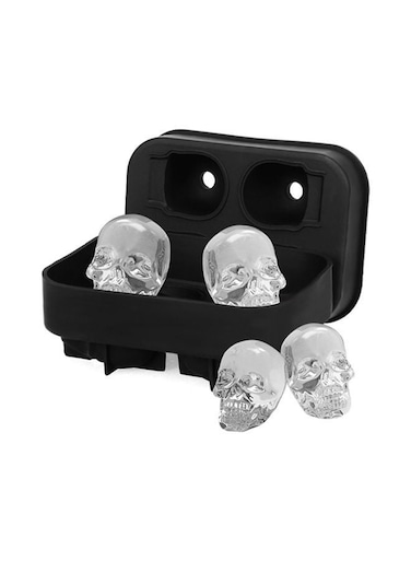 Gel Skull Shaped Ice Cube Mold Black