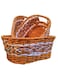 Set of 3 Handmade Rattan Fruit Basket Food Storage Bowls Kitchen Organizer