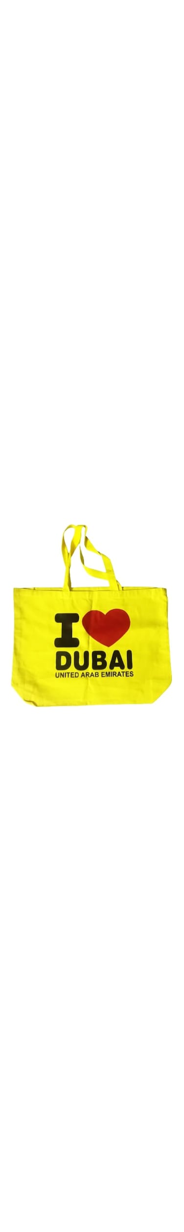 MISBAH I Love Dubai Canvas Tote Bag Souvenir, United Arab Emirates