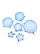 6-Piece Stretchable Silicone Lids Blue/White 158grams